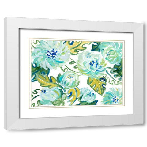 Captivating Tropical Blooms II White Modern Wood Framed Art Print with Double Matting by Loreth, Lanie