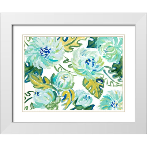 Captivating Tropical Blooms II White Modern Wood Framed Art Print with Double Matting by Loreth, Lanie