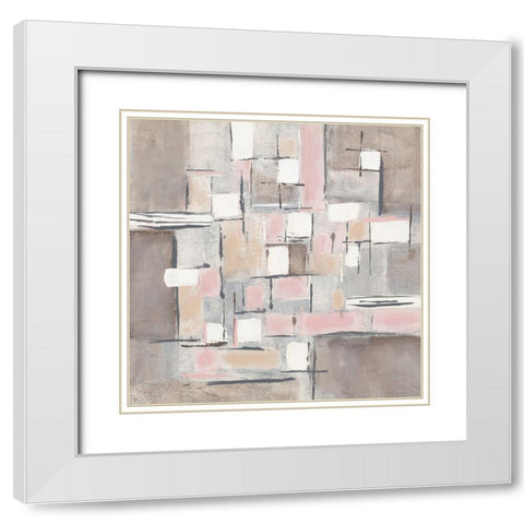 Blush Levels I White Modern Wood Framed Art Print with Double Matting by Pattinian, Merri