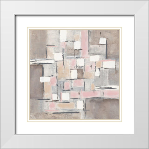 Blush Levels I White Modern Wood Framed Art Print with Double Matting by Pattinian, Merri