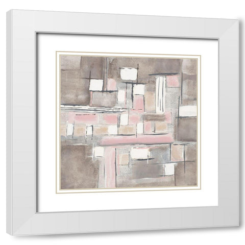 Blush Levels II White Modern Wood Framed Art Print with Double Matting by Pattinian, Merri