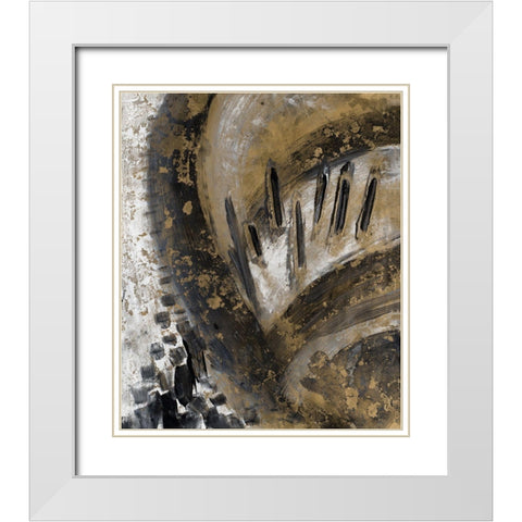 Convergence II White Modern Wood Framed Art Print with Double Matting by Pattinian, M.