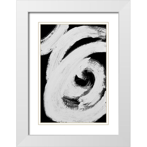 Loosely Intertwined I White Modern Wood Framed Art Print with Double Matting by Pattinian, Merri