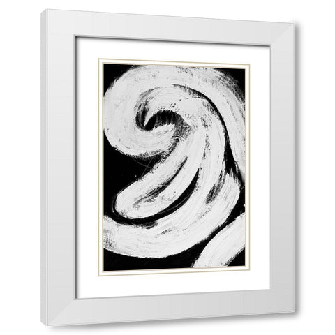 Loosely Intertwined II White Modern Wood Framed Art Print with Double Matting by Pattinian, Merri
