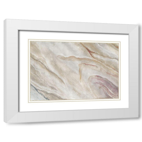 Marble Journey I White Modern Wood Framed Art Print with Double Matting by Hakimipour, Tiffany