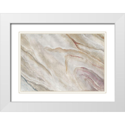 Marble Journey I White Modern Wood Framed Art Print with Double Matting by Hakimipour, Tiffany