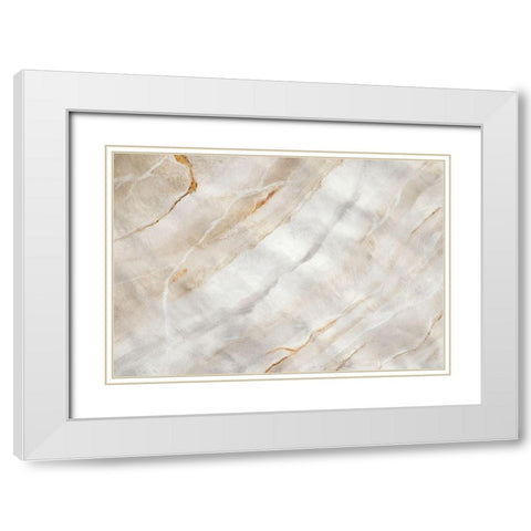 Marble Journey II White Modern Wood Framed Art Print with Double Matting by Hakimipour, Tiffany