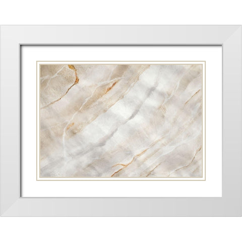 Marble Journey II White Modern Wood Framed Art Print with Double Matting by Hakimipour, Tiffany