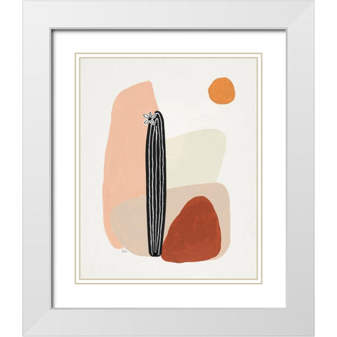 Arizona II White Modern Wood Framed Art Print with Double Matting by Pinto, Patricia