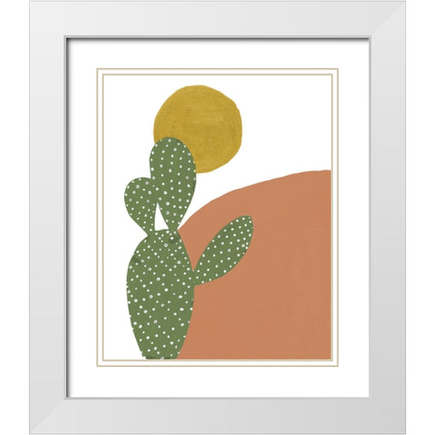 Terracotta Desert I White Modern Wood Framed Art Print with Double Matting by Pinto, Patricia