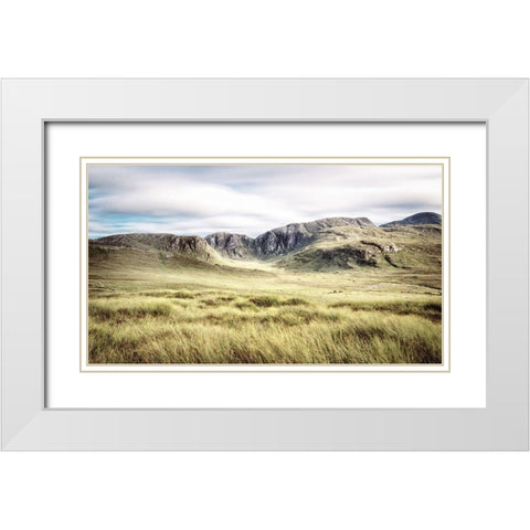 Irish Countryside White Modern Wood Framed Art Print with Double Matting by Amos, Andy