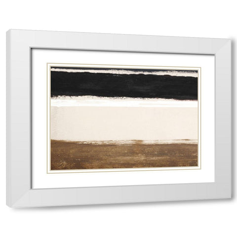 Mid Town Living Abstract White Modern Wood Framed Art Print with Double Matting by Meneely, Dan