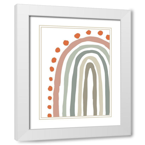 Rainbow II White Modern Wood Framed Art Print with Double Matting by Medley, Elizabeth