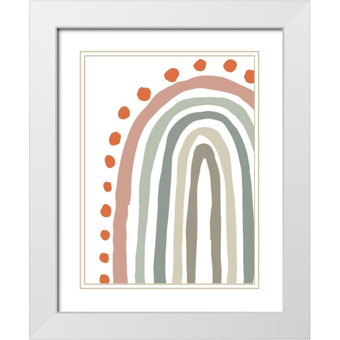 Rainbow II White Modern Wood Framed Art Print with Double Matting by Medley, Elizabeth