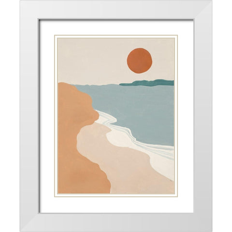 Mid Century Landscape I White Modern Wood Framed Art Print with Double Matting by Pinto, Patricia