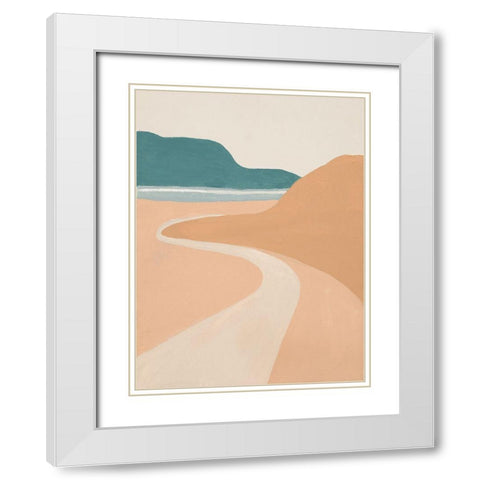 Mid Century Landscape II White Modern Wood Framed Art Print with Double Matting by Pinto, Patricia