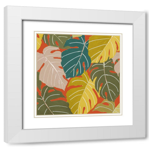 Back To Nature On Orange White Modern Wood Framed Art Print with Double Matting by Pinto, Patricia