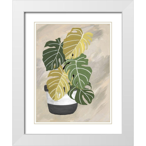 Potted Back To Nature II White Modern Wood Framed Art Print with Double Matting by Pinto, Patricia