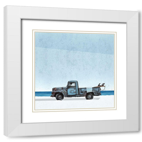 Surf Vehicle I White Modern Wood Framed Art Print with Double Matting by Sheppard, Lucca