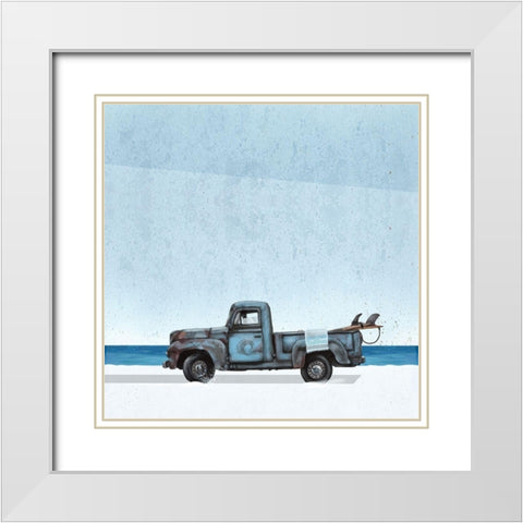 Surf Vehicle I White Modern Wood Framed Art Print with Double Matting by Sheppard, Lucca