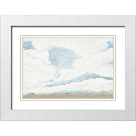 Spring Clouds I White Modern Wood Framed Art Print with Double Matting by Pattinian, Merri