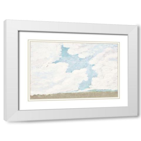 Spring Clouds II White Modern Wood Framed Art Print with Double Matting by Pattinian, Merri