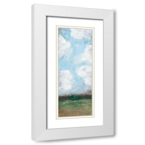 Spring Panel II White Modern Wood Framed Art Print with Double Matting by Pattinian, Merri