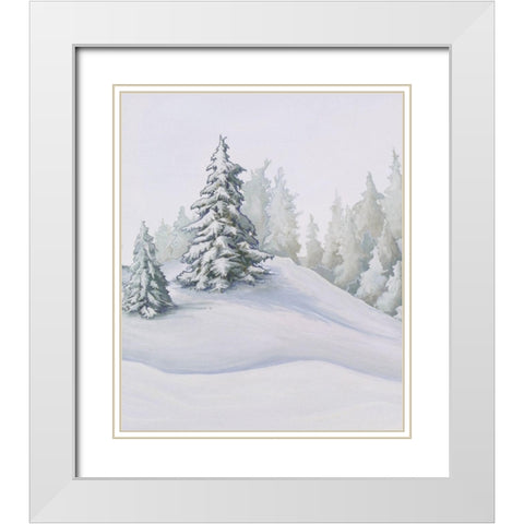 Aspen Forest I White Modern Wood Framed Art Print with Double Matting by Diannart