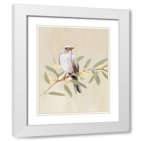 Bird II White Modern Wood Framed Art Print with Double Matting by Loreth, Lanie