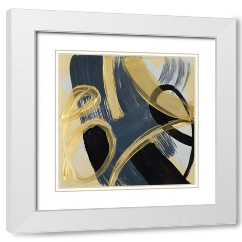 Give It A Swirl I White Modern Wood Framed Art Print with Double Matting by Loreth, Lanie