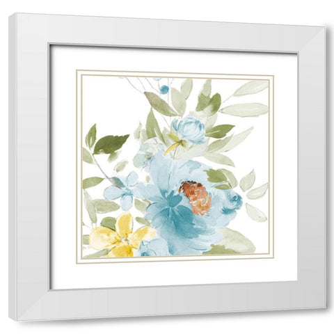 Sweet Blooms I White Modern Wood Framed Art Print with Double Matting by Pinto, Patricia