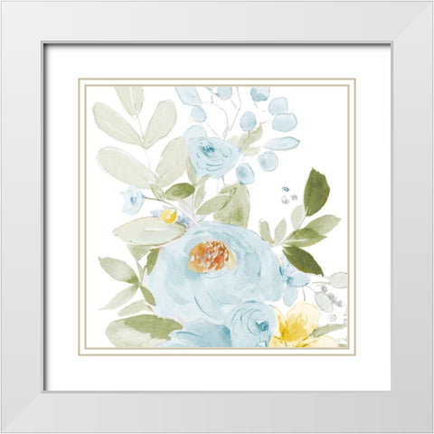 Sweet Blooms II White Modern Wood Framed Art Print with Double Matting by Pinto, Patricia