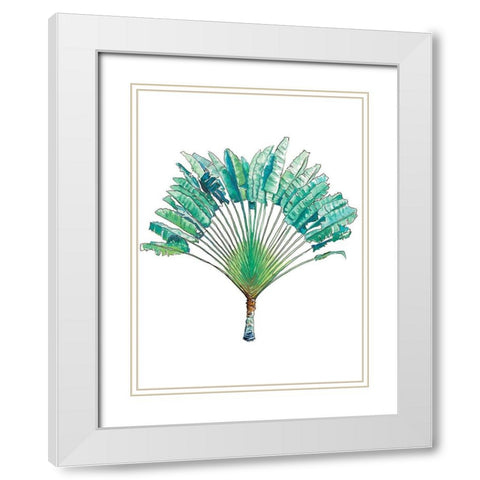Travelers Palm White Modern Wood Framed Art Print with Double Matting by Pinto, Patricia