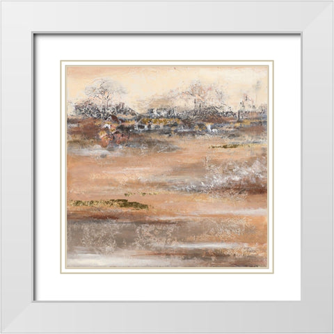 Approaching Home White Modern Wood Framed Art Print with Double Matting by Pinto, Patricia