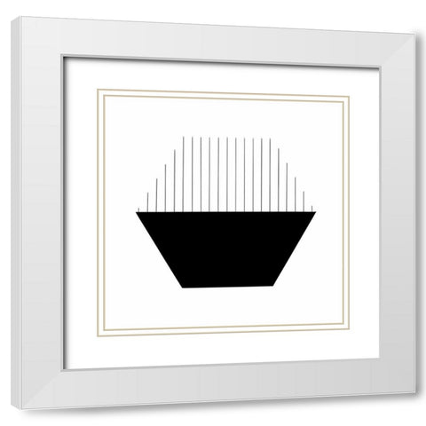 Mod Ship White Modern Wood Framed Art Print with Double Matting by Navas, Emily