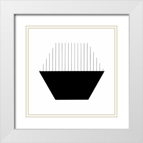 Mod Ship White Modern Wood Framed Art Print with Double Matting by Navas, Emily