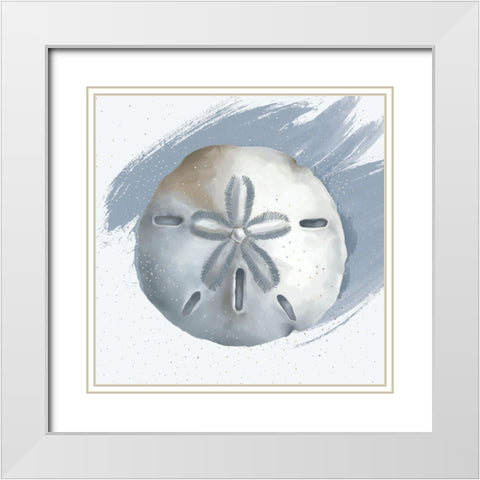 Sand Dollar White Modern Wood Framed Art Print with Double Matting by Sheppard, Lucca