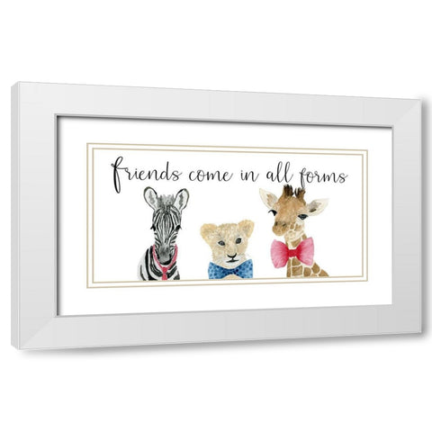 Friends White Modern Wood Framed Art Print with Double Matting by Price, Lucille