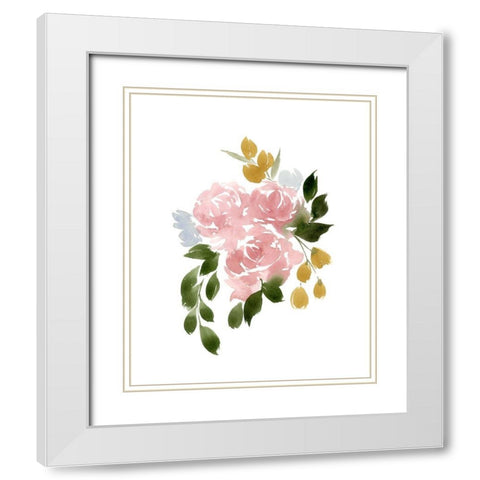 Amelias Garden I White Modern Wood Framed Art Print with Double Matting by Price, Lucille
