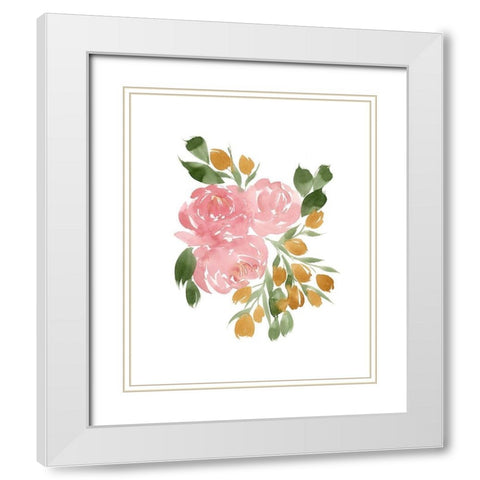 Amelias Garden II White Modern Wood Framed Art Print with Double Matting by Price, Lucille