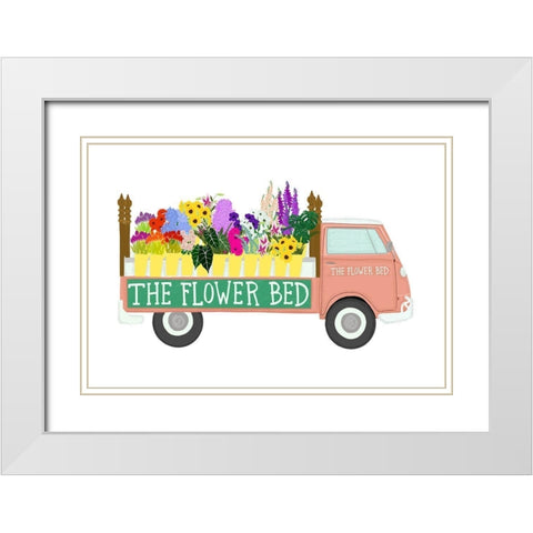 Flower Bed White Modern Wood Framed Art Print with Double Matting by Bucheli, Jen