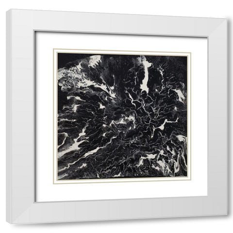 Incoming Storm Abstract White Modern Wood Framed Art Print with Double Matting by Gonzalez, Roberto
