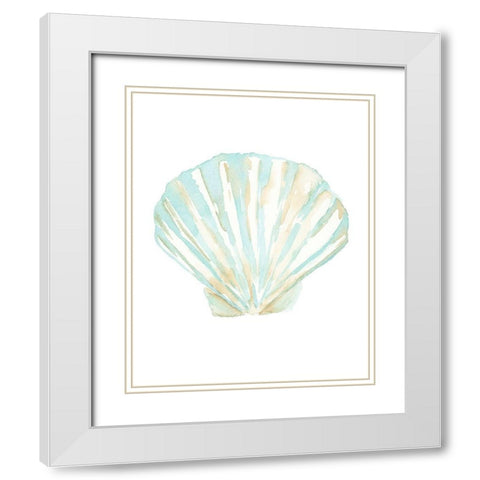 Priceless Shells III White Modern Wood Framed Art Print with Double Matting by Price, Lucille