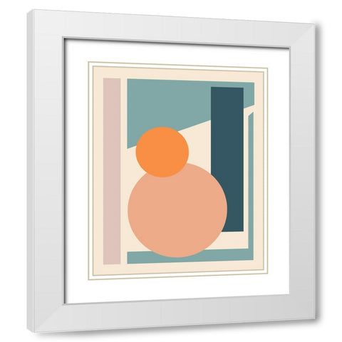 Papercut Abstract II White Modern Wood Framed Art Print with Double Matting by Medley, Elizabeth