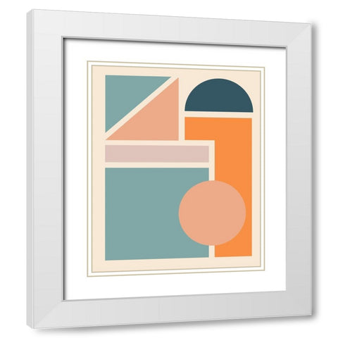 Papercut Abstract I White Modern Wood Framed Art Print with Double Matting by Medley, Elizabeth