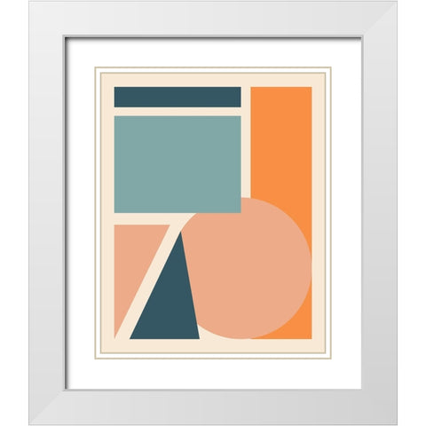 Papercut Abstract II White Modern Wood Framed Art Print with Double Matting by Medley, Elizabeth