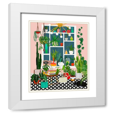Plant Solarium Bright White Modern Wood Framed Art Print with Double Matting by Bucheli, Jen