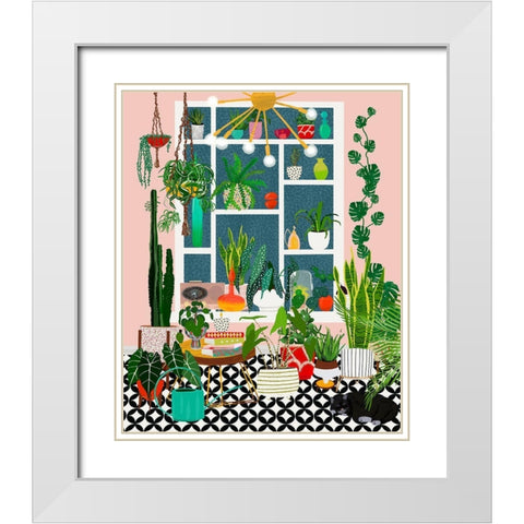Plant Solarium Bright White Modern Wood Framed Art Print with Double Matting by Bucheli, Jen