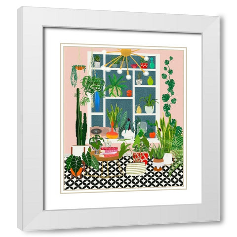 Plant Solarium White Modern Wood Framed Art Print with Double Matting by Bucheli, Jen