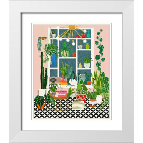 Plant Solarium White Modern Wood Framed Art Print with Double Matting by Bucheli, Jen